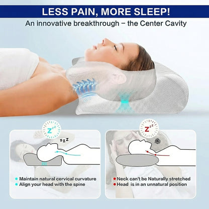 HILLS™ Deep Cervical Relief Pillow – Clinically-Guided Cervical Design